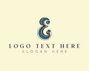 Fashion Designer - Interior Design Decor Letter E logo design