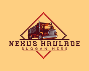 Lumber Truck Cargo logo design