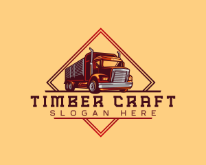 Lumber Truck Cargo logo design