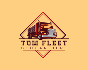 Lumber Truck Cargo logo design