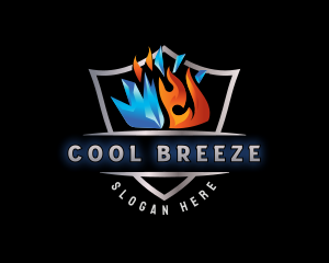 Fire Ice HVAC logo design