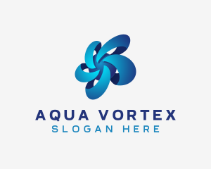 Digital Cyber Floral Vortex logo design