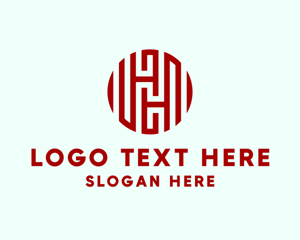 Maze Pattern Letter H  logo