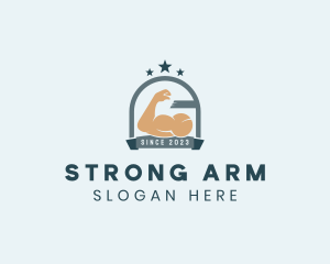 Strong Muscle Gym  logo design