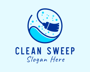 Cleaning Mop Sanitation logo design