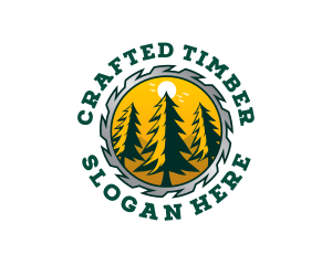 Woodworking Log Carpenter logo design