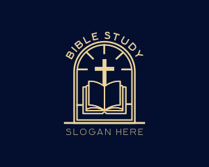 Bible Cross Religion logo design