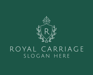 Royal Wreath Crown Shield logo design