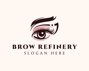 Feminine Eyelash Eyebrow logo