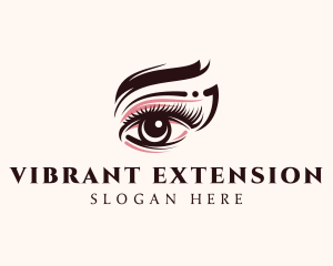 Feminine Eyelash Eyebrow logo design