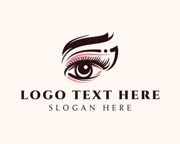 Feminine Eyelash Eyebrow logo