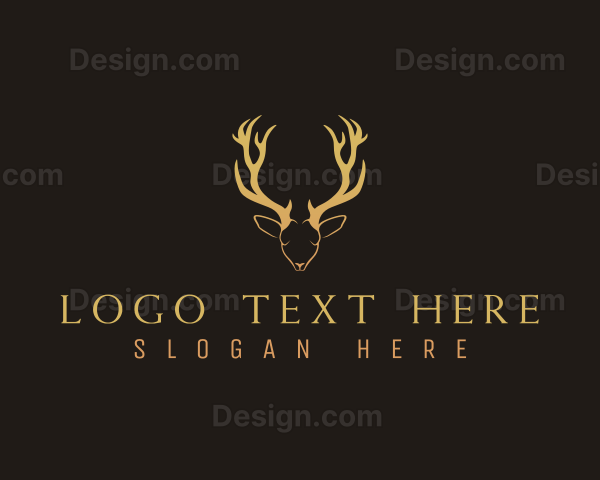 Deer Buck Antler Logo