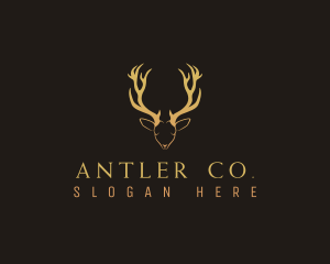 Deer Buck Antler logo