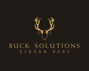 Deer Buck Antler logo