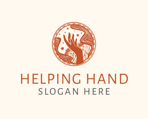 Meditation Mystical Hand logo design