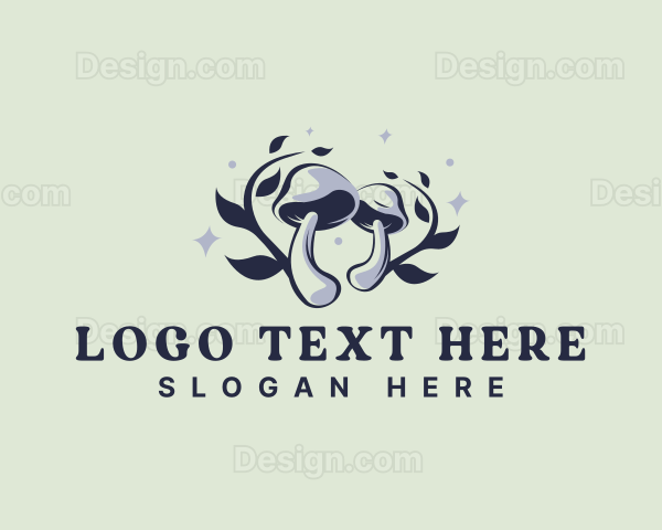 Organic Mushroom Plant Logo