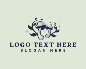 Organic Mushroom Plant Logo