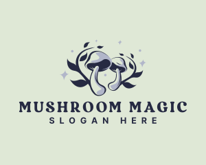 Organic Mushroom Plant logo design