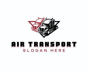 Trailer Truck Transport logo design