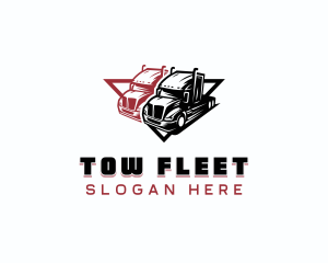 Trailer Truck Transport logo design