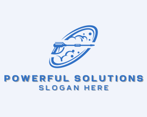 Cleaning Pressure Washer Sanitation logo design