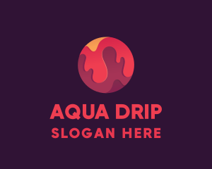 Drip Liquid Planet logo design