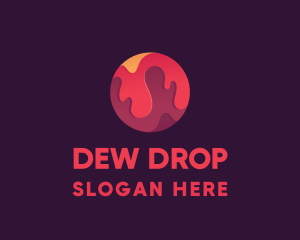 Drip Liquid Planet logo design