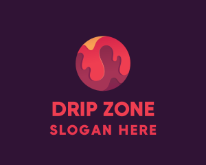 Drip Liquid Planet logo design