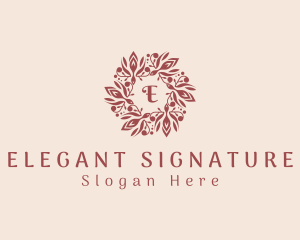 Elegant Wreath Jewelry logo design