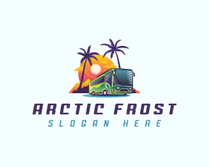 Tropical Shuttle Bus Tour logo design