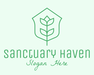 Floral Minimalist Plant Sustainability logo design