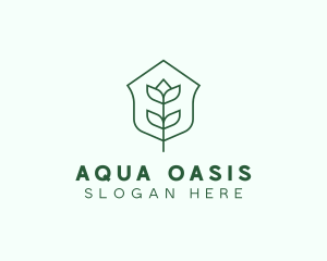 Floral Minimalist Plant Sustainability logo design