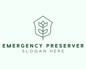 Floral Minimalist Plant Sustainability logo design