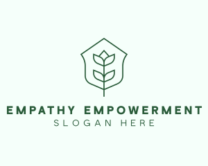 Floral Minimalist Plant Sustainability logo design