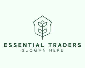 Floral Minimalist Plant Sustainability logo design