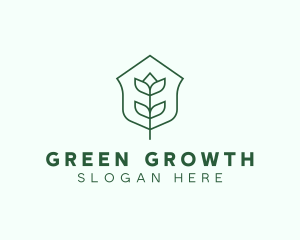 Floral Minimalist Plant Sustainability logo design