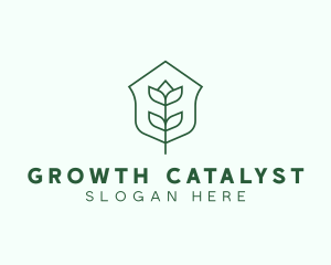 Floral Minimalist Plant Sustainability logo design