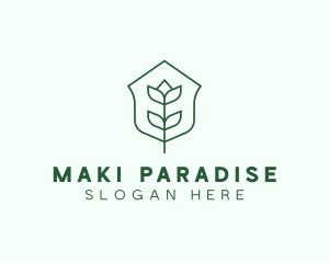 Floral Minimalist Plant Sustainability logo design