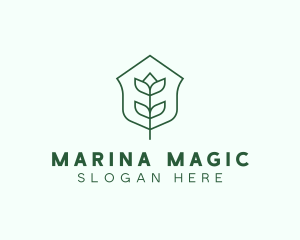 Floral Minimalist Plant Sustainability logo design