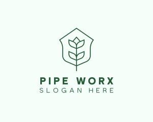 Floral Minimalist Plant Sustainability logo design