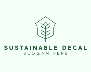 Floral Minimalist Plant Sustainability logo design