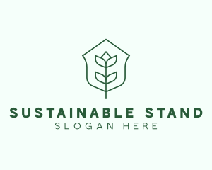 Floral Minimalist Plant Sustainability logo design