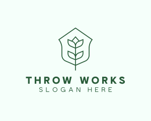 Floral Minimalist Plant Sustainability logo design