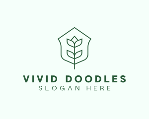 Floral Minimalist Plant Sustainability logo design