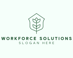 Floral Minimalist Plant Sustainability logo design