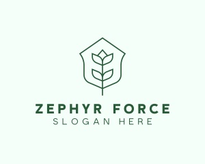 Floral Minimalist Plant Sustainability logo design