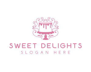 Cake Sweets Dessert logo design