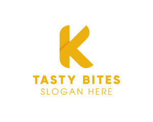 Golden Letter K Logo