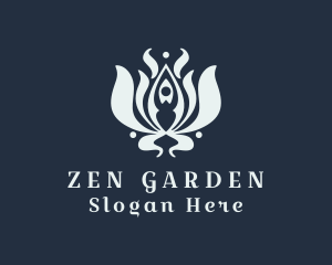 Human Zen Lotus  logo design