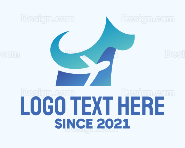 Pet Dog Air Transportation Logo